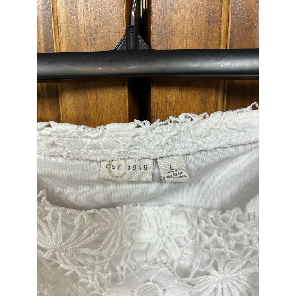 Cato White Large Lace over White Lining Skirt - Picture 4 of 4